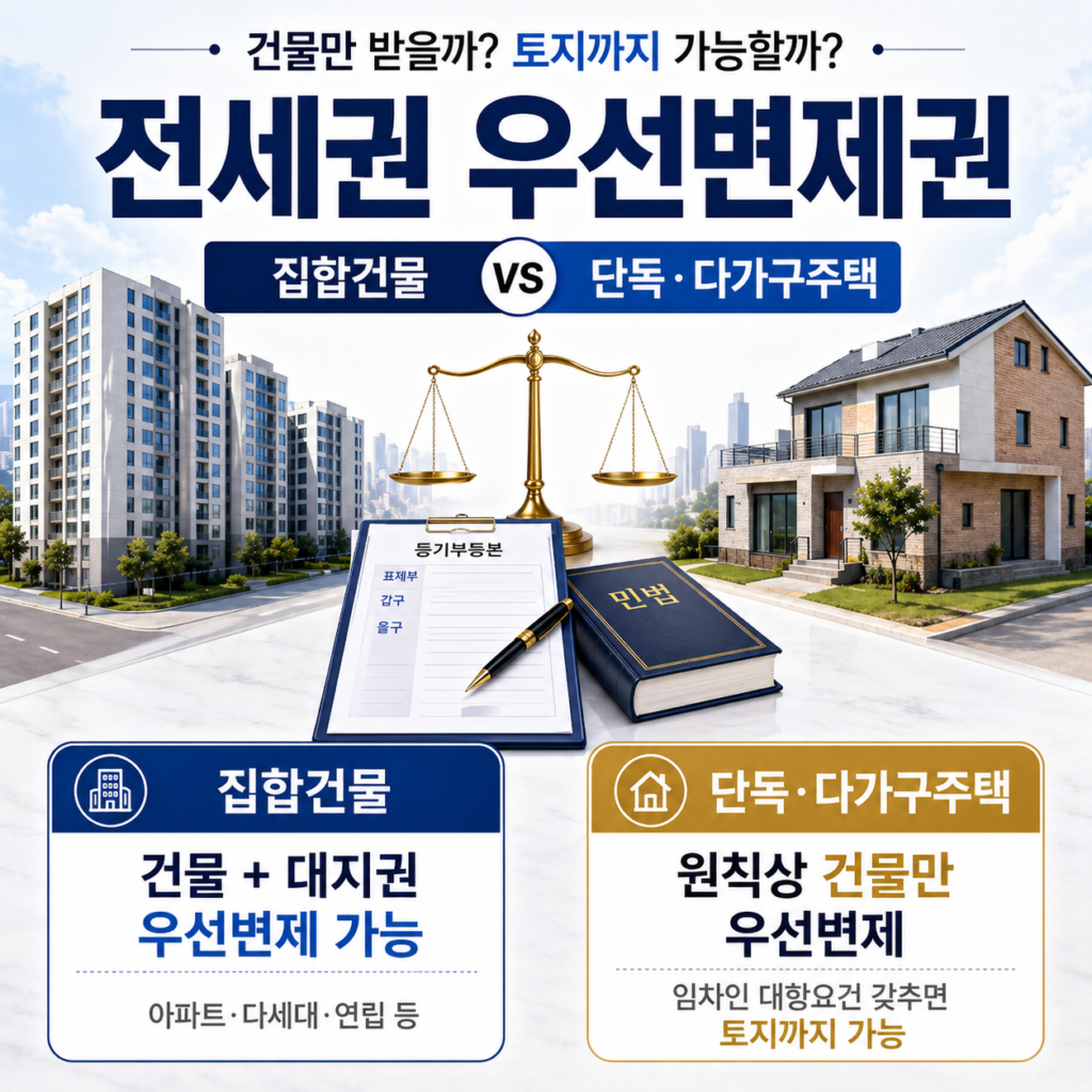 전세권 우선변제권 범위 총정리: 건물만 배당받는 경우와 토지까지 배당받는 경우 chatgpt image 2026년 4월 30일 오후 05 15 14