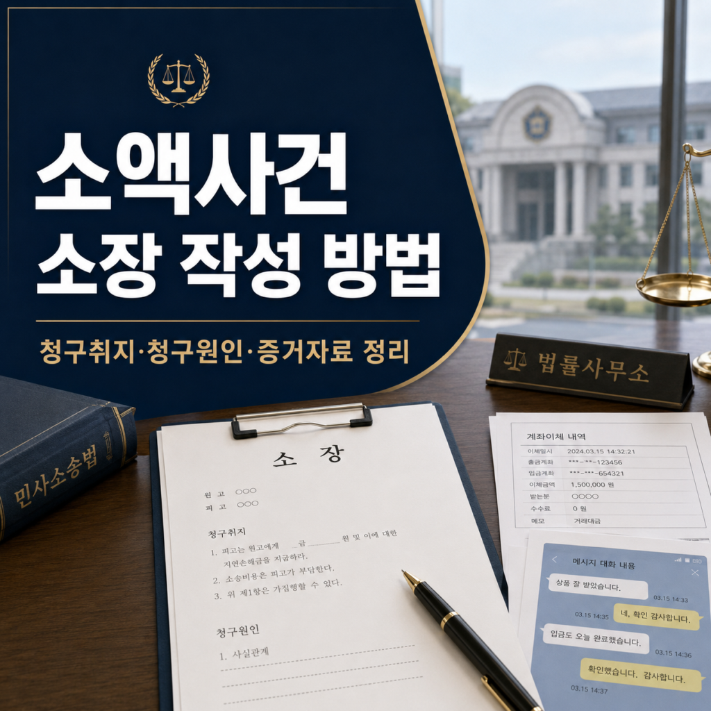 소액사건 소장 작성 방법|청구취지·청구원인·증거자료 정리 chatgpt image 2026년 5월 15일 오후 03 45 59