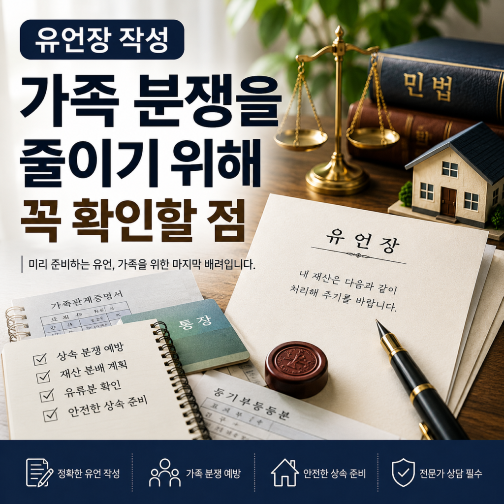 유언장 작성 전 꼭 확인해야 할 것들|상속 분쟁을 줄이는 현실적인 준비 chatgpt image 2026년 5월 21일 오전 10 06 28